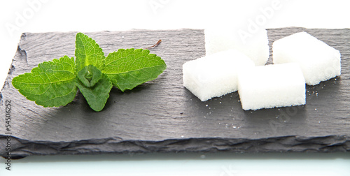 Photo: Stévia et sucre de canne Stévia et sucre de canne