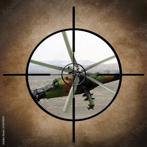 Photo: Military target on helicopter Military target on helicopter