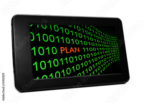 Illustration: Plan concept on PC tablet Plan concept on PC tablet