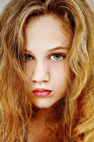 Photo: Beautiful Dramatic Portrait of Young Teen Girl Beautiful Dramatic Portrait of Young Teen Girl