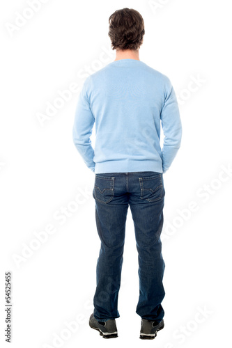 Photo: Rear view of a man in casuals Rear view of a man in casuals
