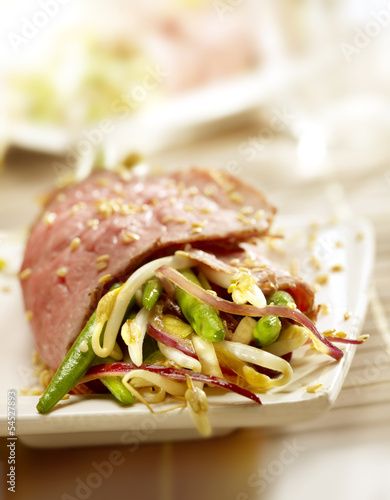 Photo: steak filled with diffrent kind of vegetables steak filled with diffrent kind of vegetables
