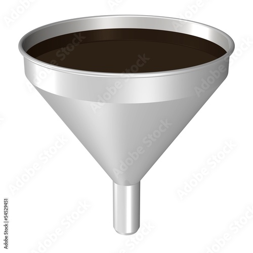 Illustration: Trichter mit Öl, Filtersymbol Trichter mit Öl, Filtersymbol