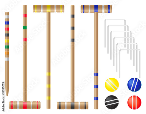 Vector: set equipment for croquet vector illustration set equipment for croquet vector illustration