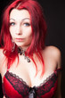 JEUNE FEMME GOTHIQUE CHEVEUX ROUGE JEUNE FEMME GOTHIQUE CHEVEUX ROUGE
