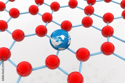 Illustration: Global network the Internet Global network the Internet