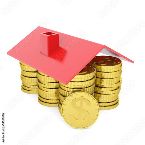 Illustration: House of gold coins House of gold coins