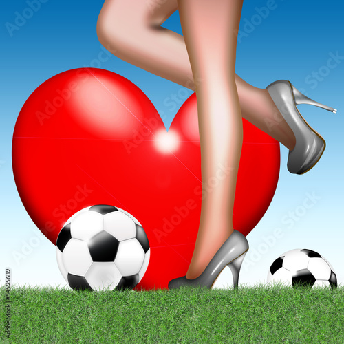Illustration: Liebe zum Frauenfußball Liebe zum Frauenfußball