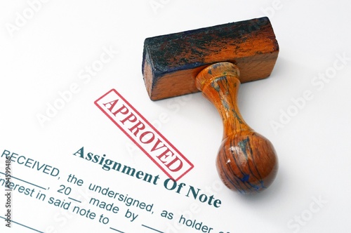 Photo: Assignment of note Assignment of note