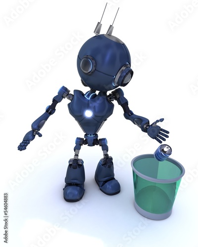 Illustration: Android recycling trash Android recycling trash