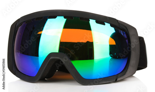 Photo: Winter sport glasses, isolated on white Winter sport glasses, isolated on white