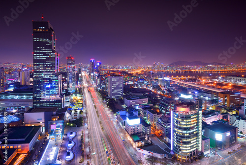 Photo: Seoul, South Korea Gangnam District Skyline Seoul, South Korea Gangnam District Skyline