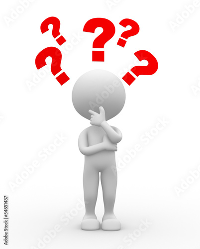 Illustration: Question mark. Confusion Question mark. Confusion