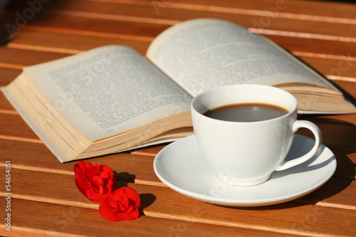 Photo: Book and coffee Book and coffee