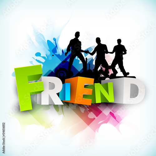 Illustration: Happy Friendship Day background or concept. Happy Friendship Day background or concept.