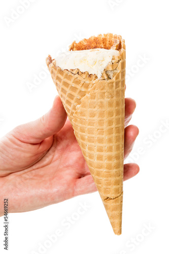 Photo: Hand with the ice cream Hand with the ice cream