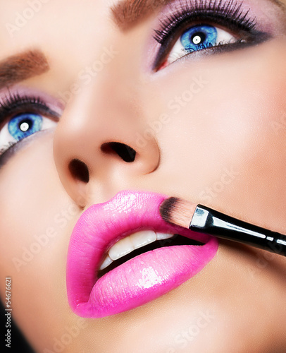 Photo: Beautiful blonde girl with perfect make up Beautiful blonde girl with perfect make up