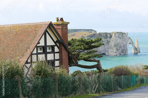 Photo: Typical Norman architecture in the famous town Etretat Typical Norman architecture in the famous town Etretat