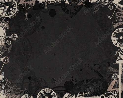 Illustration: light clocks industrial frame dark background light clocks industrial frame dark background