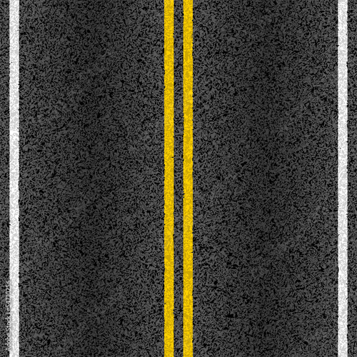 Vector: Asphalt road with marking lines Asphalt road with marking lines