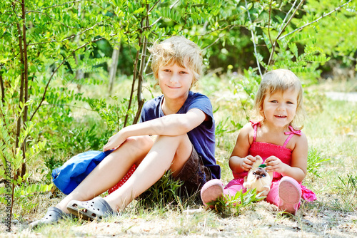 Photo: brother and little sister brother and little sister