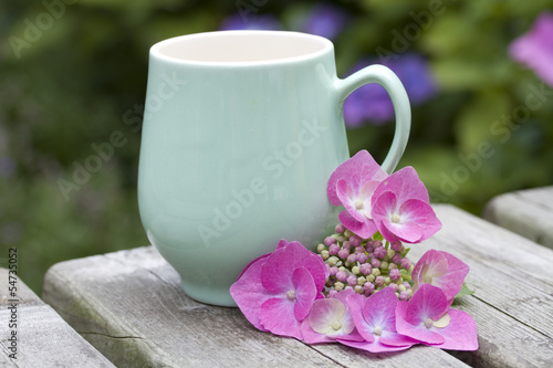 Photo: coffee mug with flower coffee mug with flower
