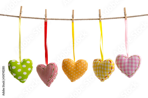 Photo: Fünf bunte Herzen Fünf bunte Herzen