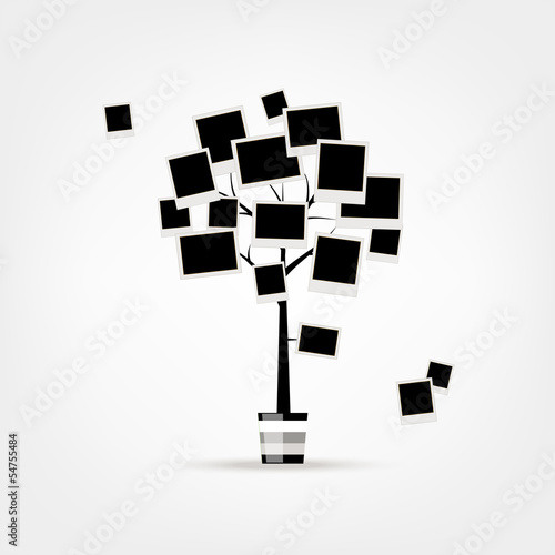 Vector: Family tree design, insert your photos into frames Family tree design, insert your photos into frames
