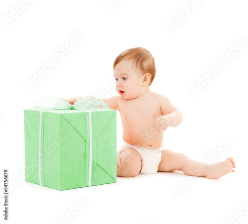 Photo: happy child with gift box happy child with gift box