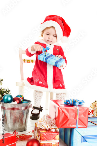 Photo: little Santa girl little Santa girl