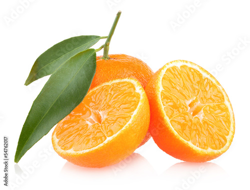 Photo: ripe mandarins isolated on white background ripe mandarins isolated on white background