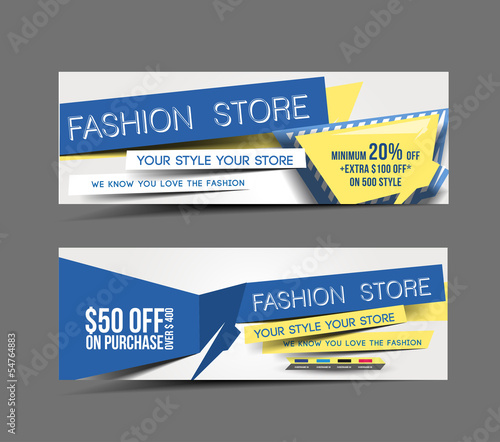 Vector: discount banner, header discount banner, header
