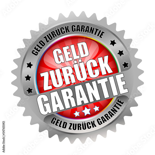 Vector: Bügel Button Kranz Geld zurück Garantie Bügel Button Kranz Geld zurück Garantie