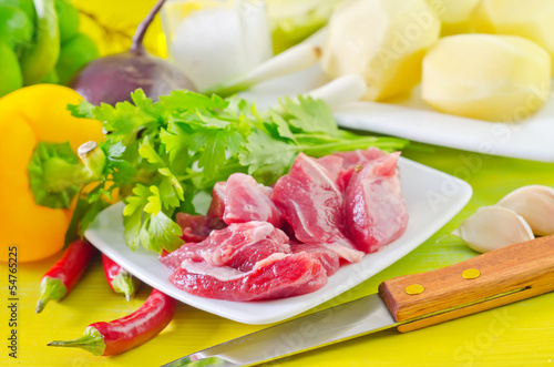 Photo: meat and vegetables meat and vegetables
