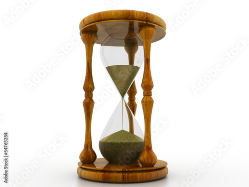 Illustration: Hourglass isolated on white Hourglass isolated on white