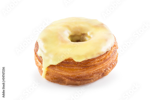 Photo: Yellow fondant croissant and donut mixture Yellow fondant croissant and donut mixture