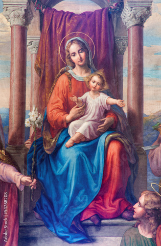 Photo: Vienna - Detail of fresco "Madonna of Vienna" Vienna - Detail of fresco "Madonna of Vienna"