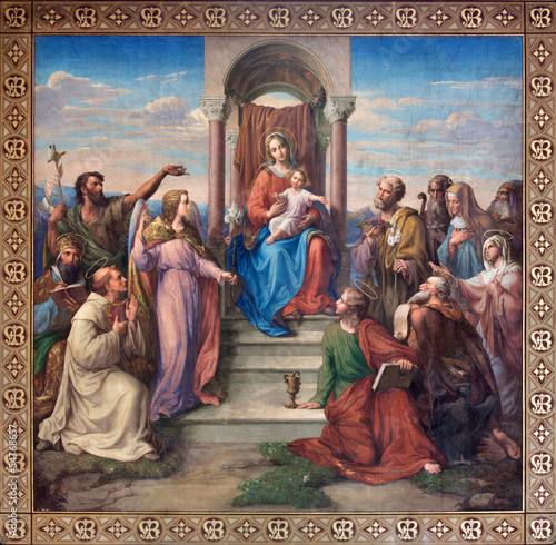 Photo: Vienna - Fresco of "Madonna of Vienna" Vienna - Fresco of "Madonna of Vienna"