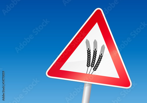 Vector: Achtung Gluten! Achtung Gluten!