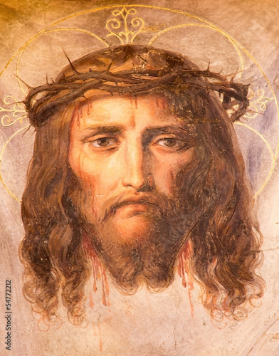 Photo: Vienna - Fresco of Jesus Christ in Altlerchenfelder church Vienna - Fresco of Jesus Christ in Altlerchenfelder church