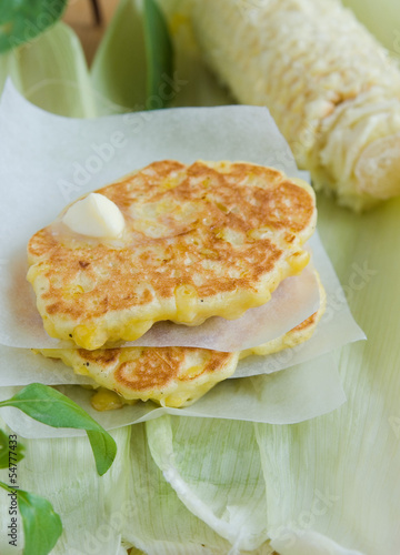 Photo: Fritters with sweet corn Fritters with sweet corn