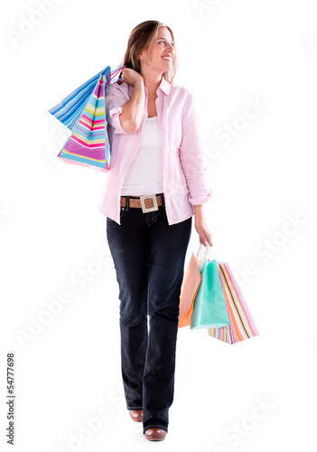 Photo: Shopping woman walking Shopping woman walking