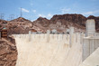 Hoover Dam, border between the US states of Arizona and Nevada Hoover Dam, border between the US states of Arizona and Nevada