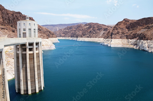 Photo: Hoover Dam, border between the US states of Arizona and Nevada Hoover Dam, border between the US states of Arizona and Nevada