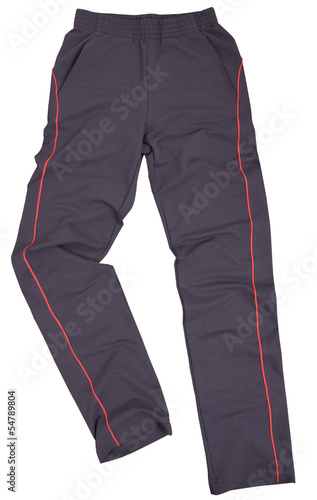Photo: Sweatpants isolated on white background Sweatpants isolated on white background