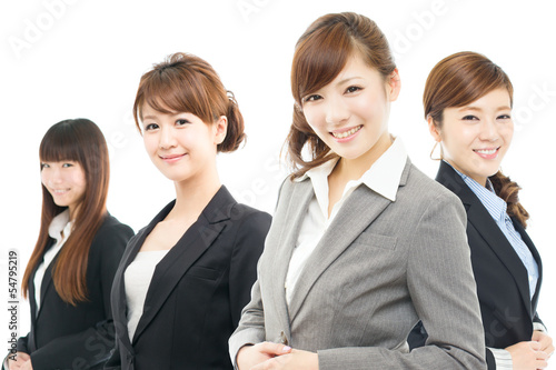 Photo: Beautiful asian business women isolated on white background Beautiful asian business women isolated on white background