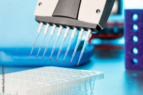 Photo: multi pipette for a multiplication pcr reaction multi pipette for a multiplication pcr reaction