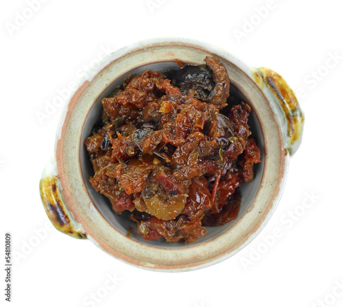 Photo: Tomato Olive Bruschetta Dish Top Tomato Olive Bruschetta Dish Top