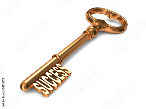 Illustration: Success - Golden Key. Success - Golden Key.