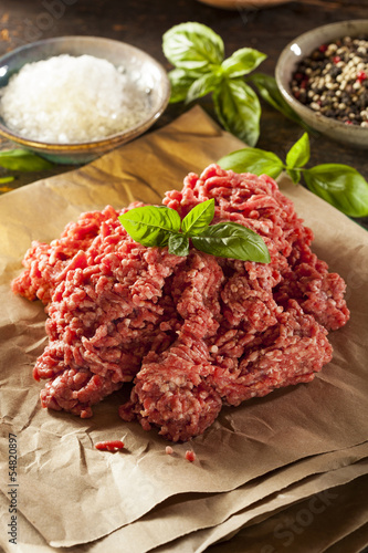 Photo: Organic Raw Grass Fed Ground Beef Organic Raw Grass Fed Ground Beef